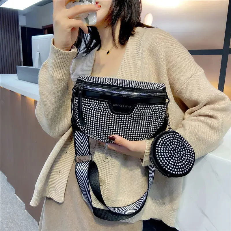 Bolso Cruzado con Diamantes
