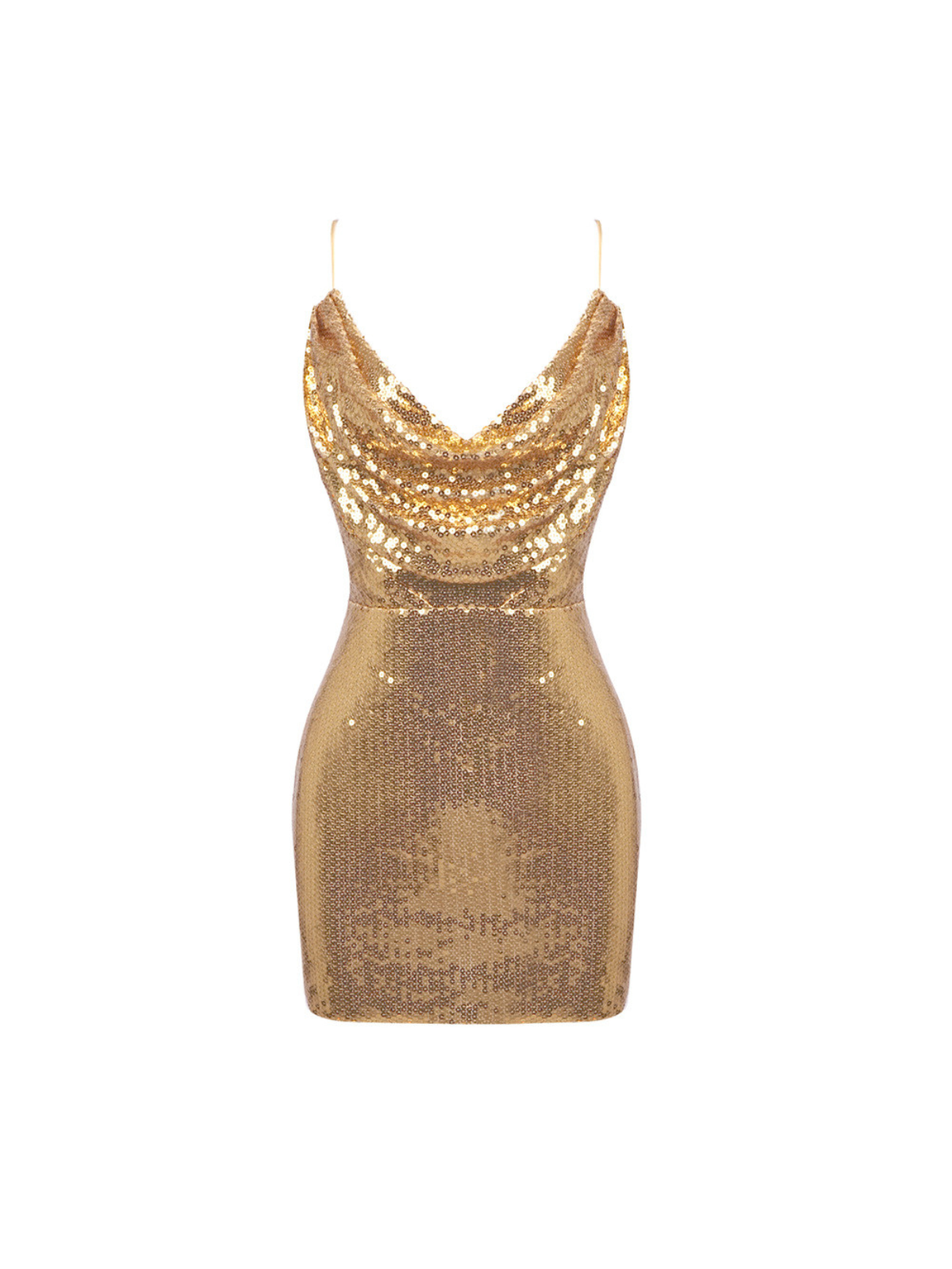 Mini vestido de lentejuelas con tirantes finos