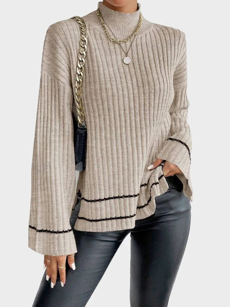 Casual Colorblock Knitted Sweater
