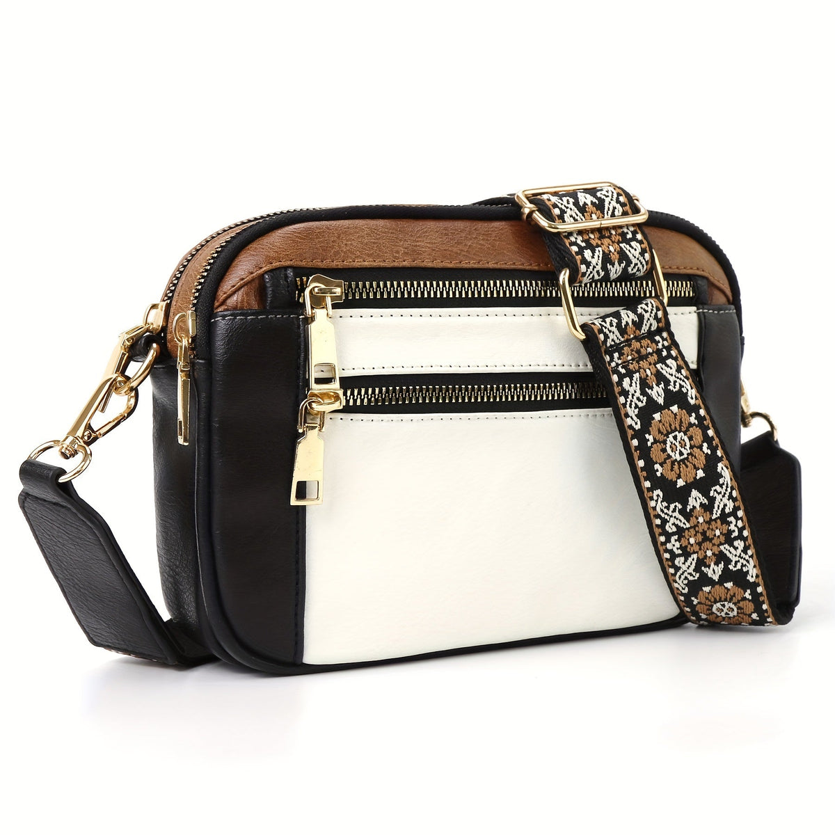Bolso bandolera - Cremallera y correa ajustable