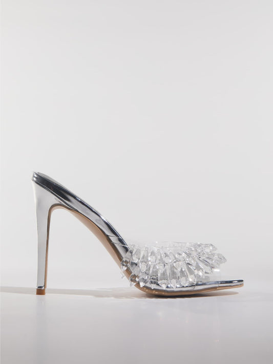 Zapatillas con flecos de cristal
