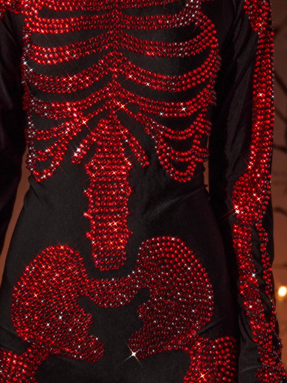 Glynis Rhinestone Skeleton Bloody Jumpsuit