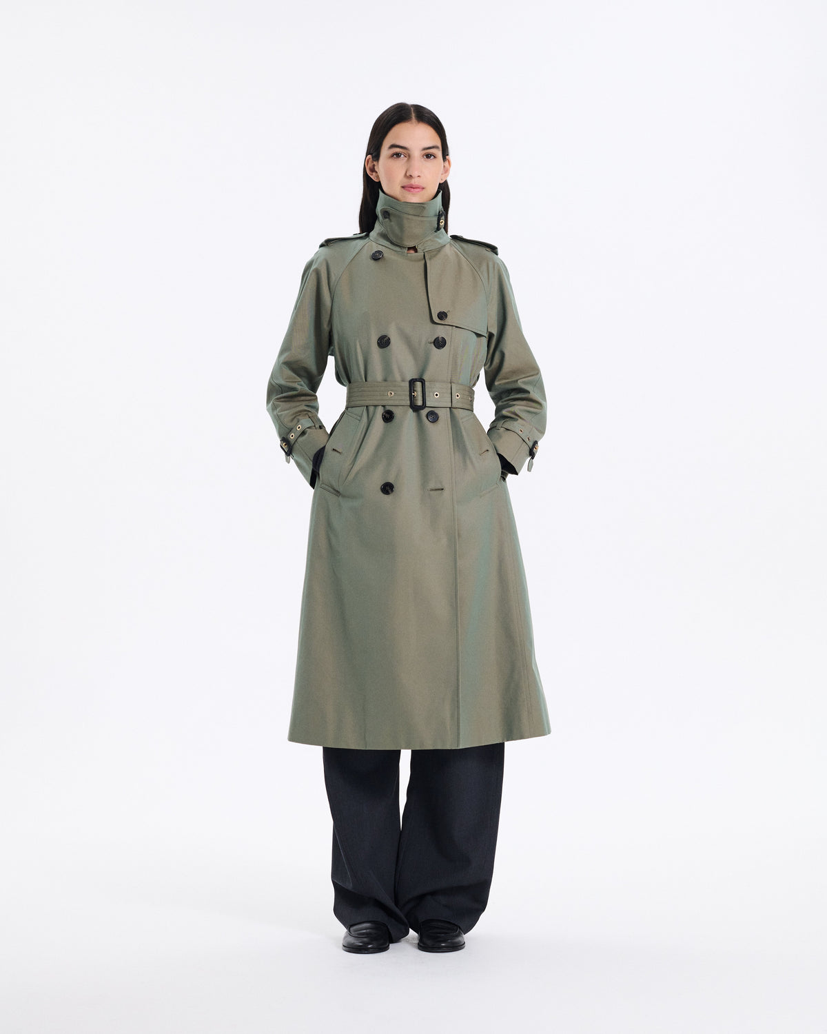 Forrest Gabardine Double Breasted Trench Coat