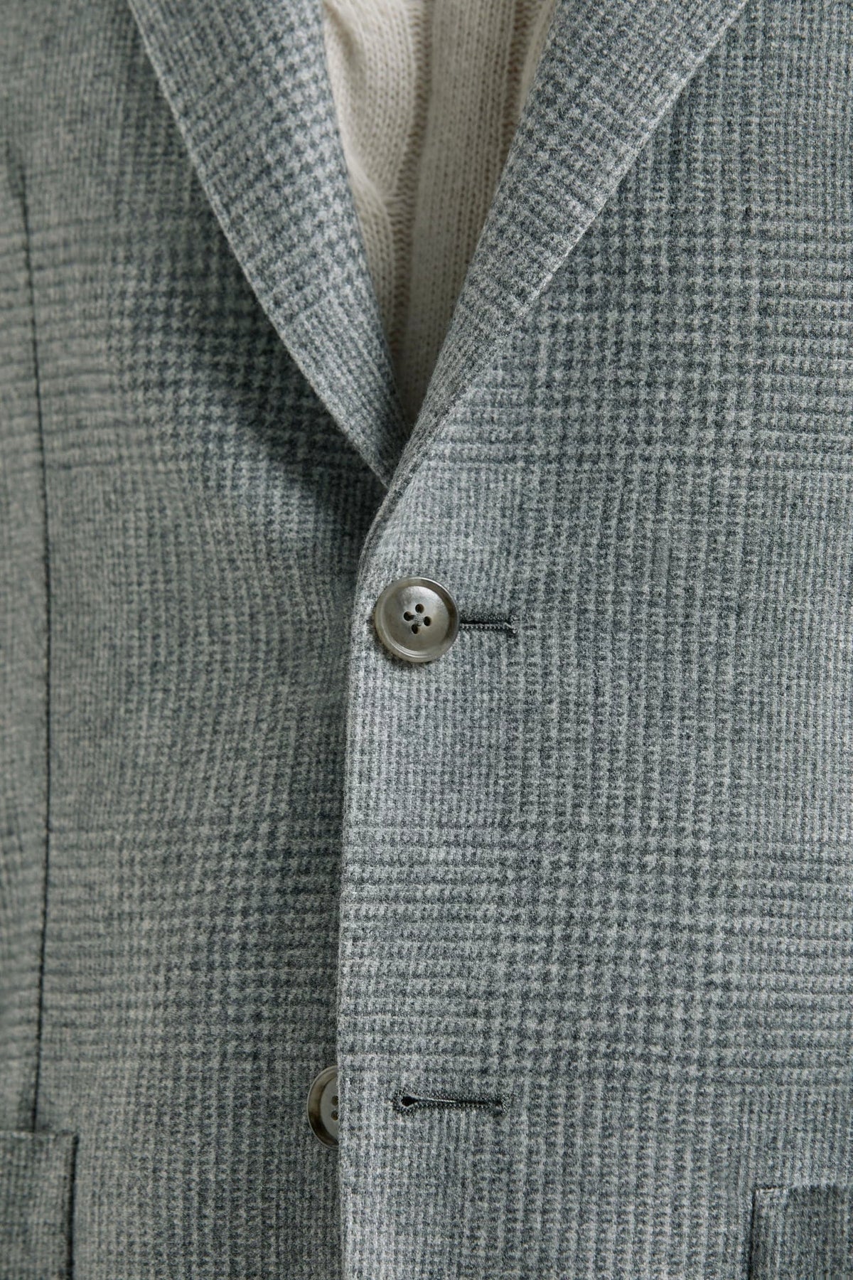 Chaqueta gris cielo con estampado Príncipe de Gales