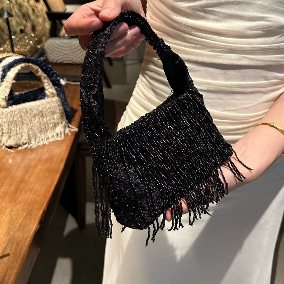 Bolso de Noche Artesanal con Estilo Francés de Lujo