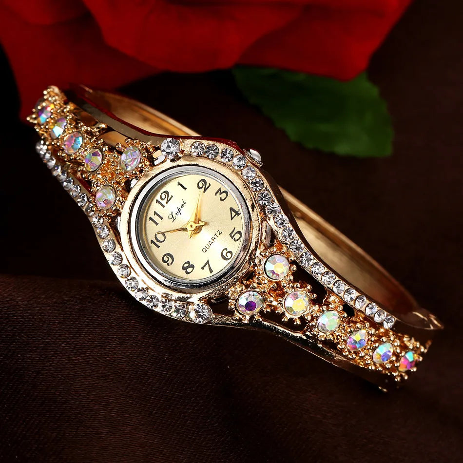 Reloj Pulsera de Lujo para Mujer con Diamantes y Esfera Elegante