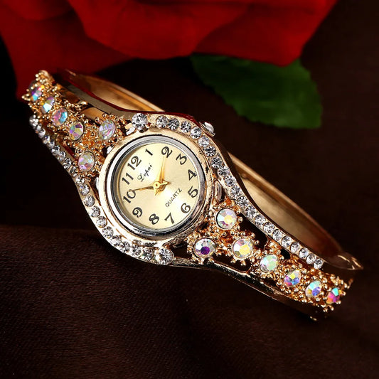 Reloj Pulsera de Lujo para Mujer con Diamantes y Esfera Elegante
