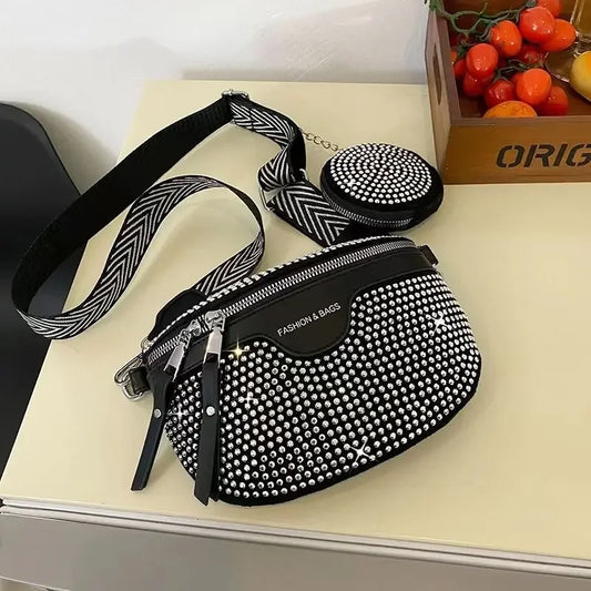 Bolso Cruzado con Diamantes