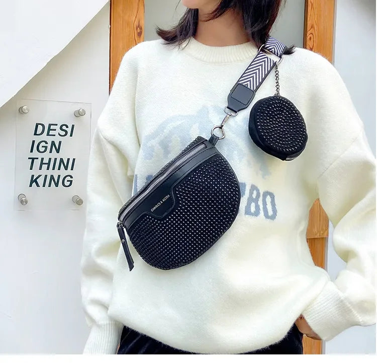 Bolso Cruzado con Diamantes