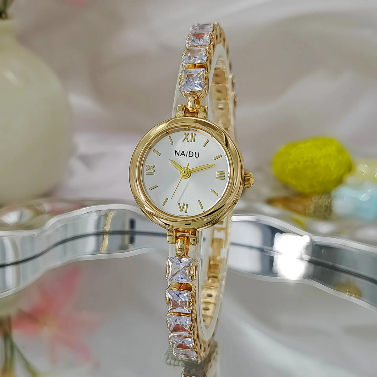 Reloj Pulsera con Diamantes para Mujer