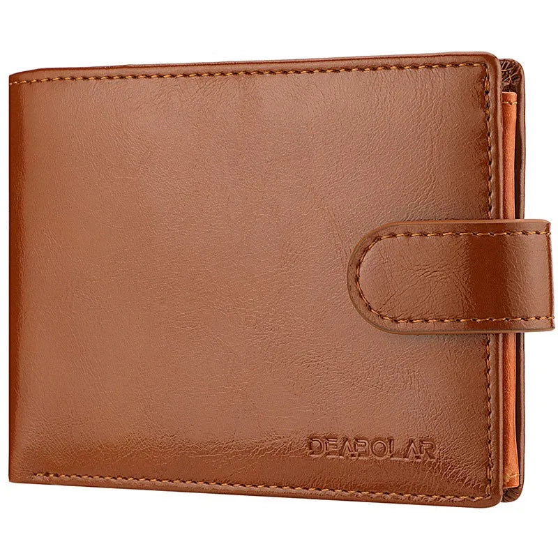 Cartera Vintage RFID de Cuero Cera de Aceite para Hombre | Monedero Trifold