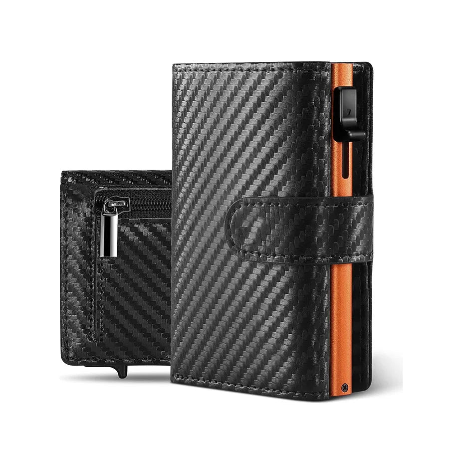 Cartera Pop-Up con Protección RFID y Compartimento para Monedas