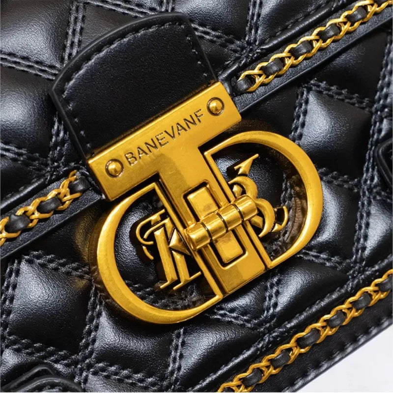 Bolso de Lujo para  Mujer con Diseño de Diamantes y Cuero Sintético
