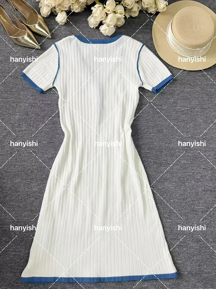 Minivestido de Punto con Estilo Casual Elegante