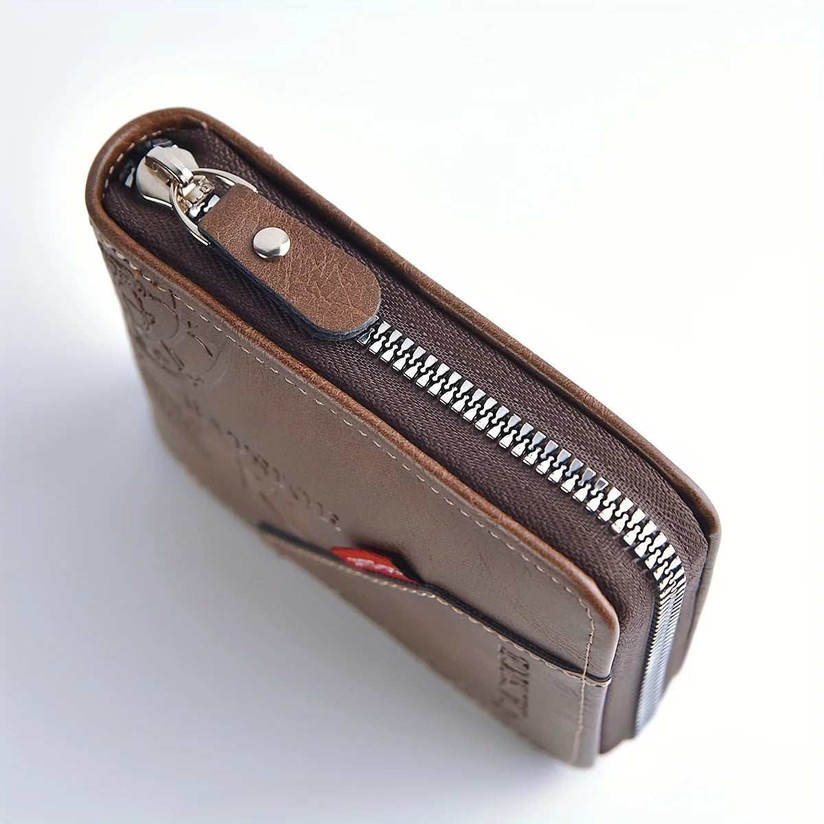 Cartera Corta para Hombre en Piel PU | Estilo Casual con Cremallera y Monedero