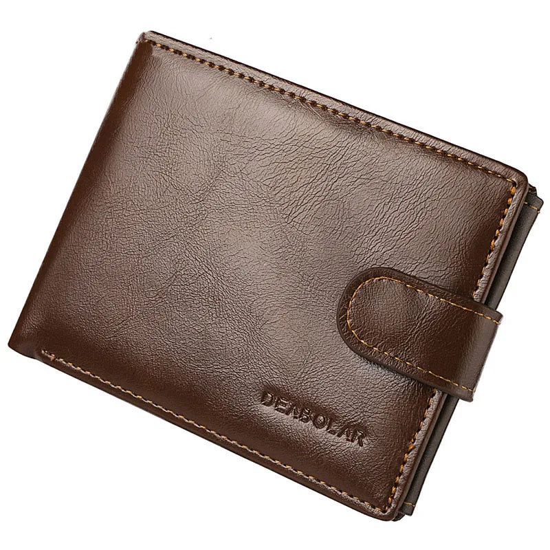 Cartera Vintage RFID de Cuero Cera de Aceite para Hombre | Monedero Trifold