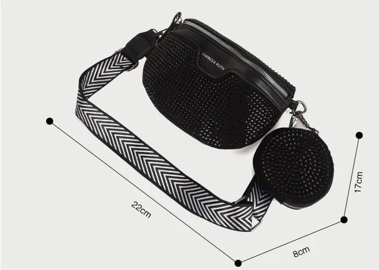 Bolso Cruzado con Diamantes