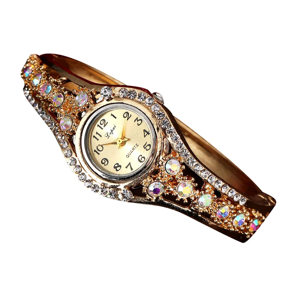 Reloj Pulsera de Lujo para Mujer con Diamantes y Esfera Elegante