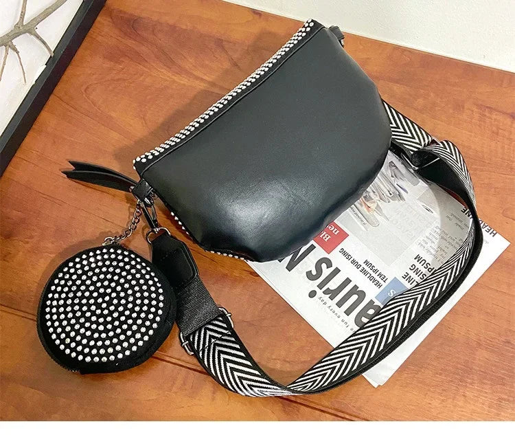 Bolso Cruzado con Diamantes
