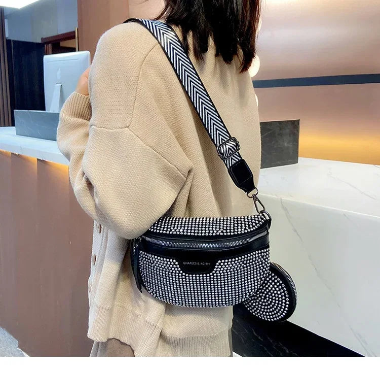 Bolso Cruzado con Diamantes