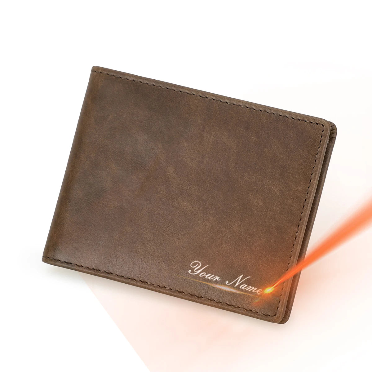 Cartera Pequeña de Cuero Genuino para Hombre