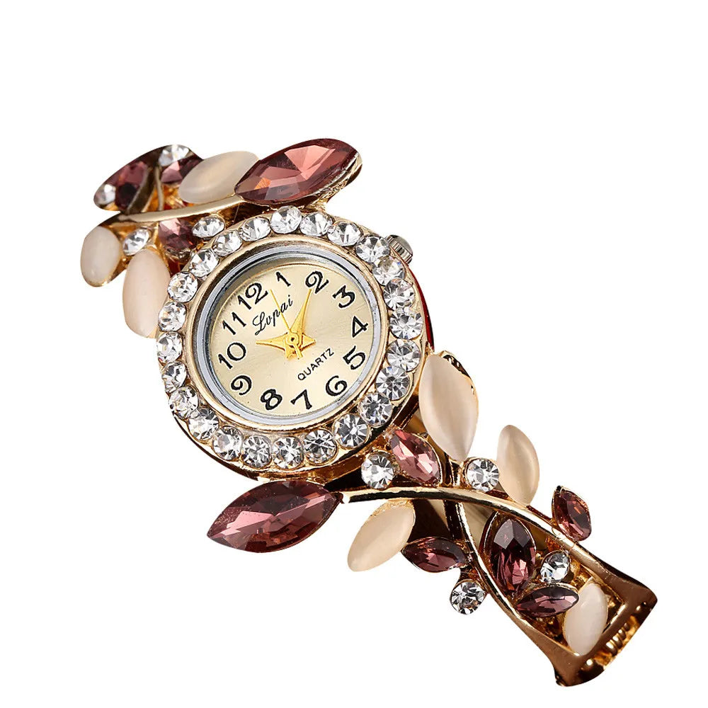 Reloj Pulsera de Lujo para Mujer con Diamantes y Esfera Elegante