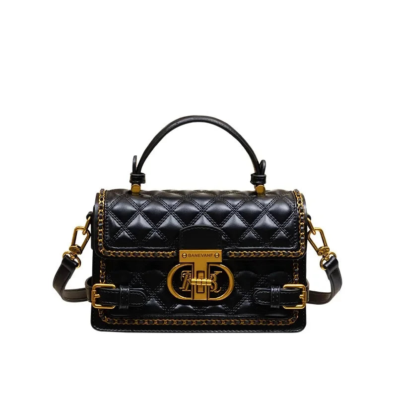 Bolso de Lujo para  Mujer con Diseño de Diamantes y Cuero Sintético