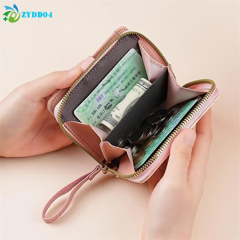 Cartera Corta para Mujer con Diseño de Gato