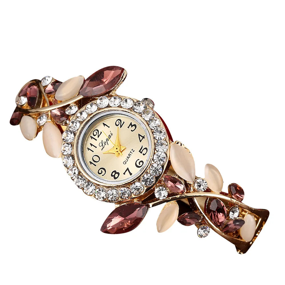 Reloj Pulsera de Lujo para Mujer con Diamantes y Esfera Elegante
