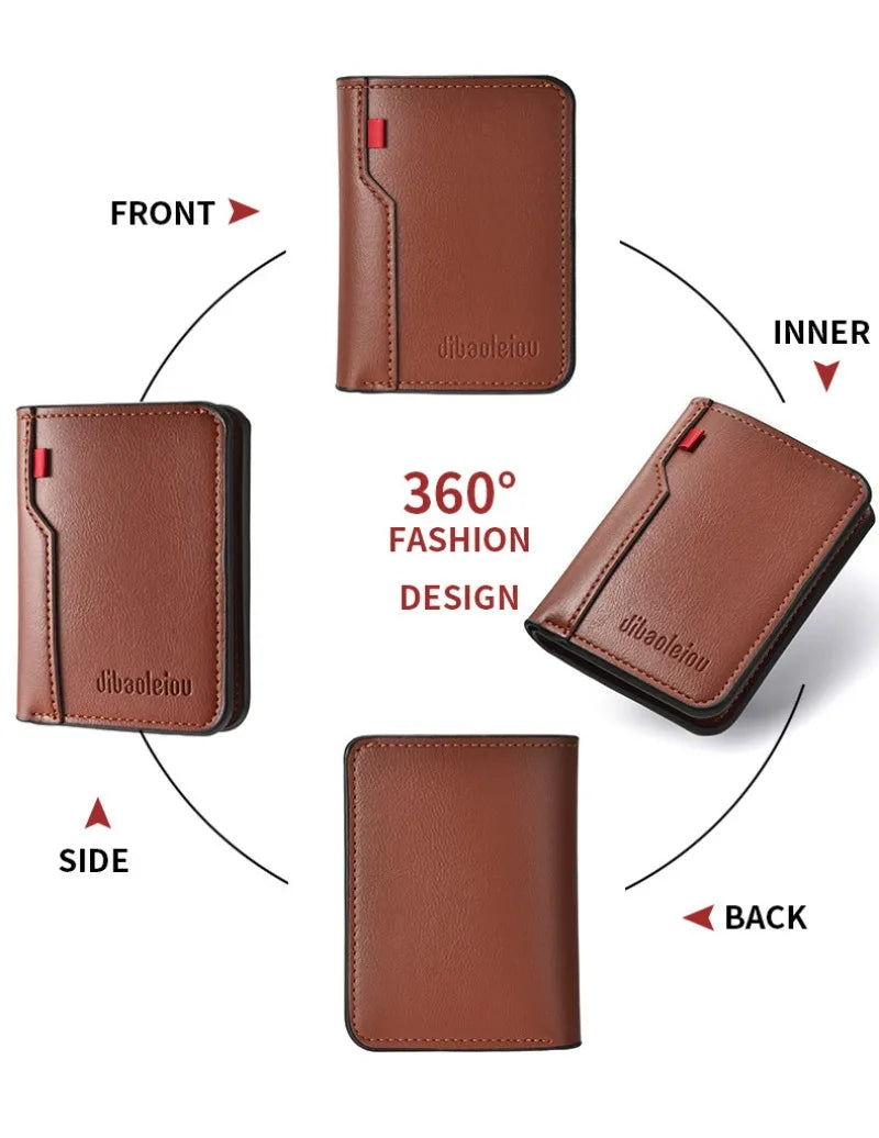 Cartera Corta para Hombre Multi-Tarjetas, Monedero y Porta Tarjetas de Crédito, Estilo Casual