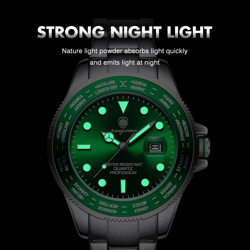 Deportivo de Lujo, Acero Inoxidable, Luminoso, Resistente al Agua