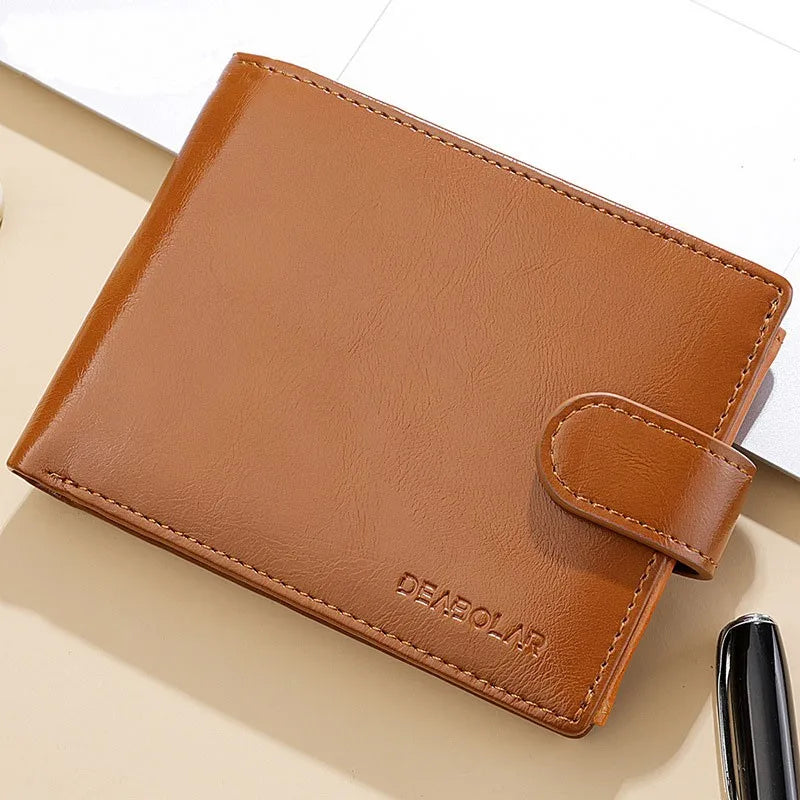 Cartera Vintage RFID de Cuero Cera de Aceite para Hombre | Monedero Trifold