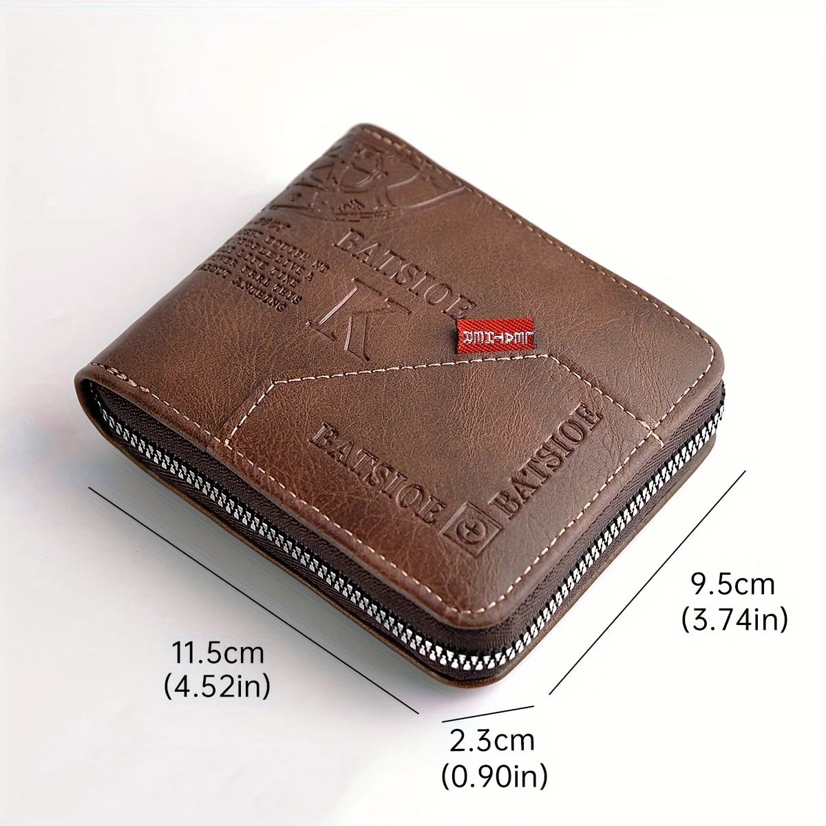 Cartera Corta para Hombre en Piel PU | Estilo Casual con Cremallera y Monedero