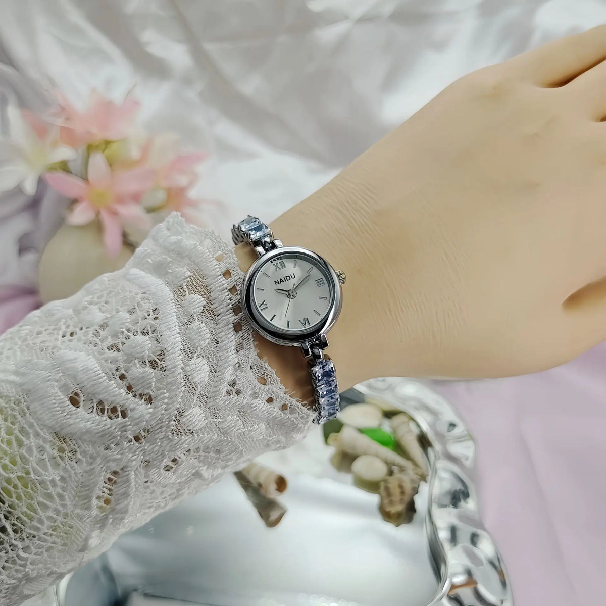 Reloj Pulsera con Diamantes para Mujer