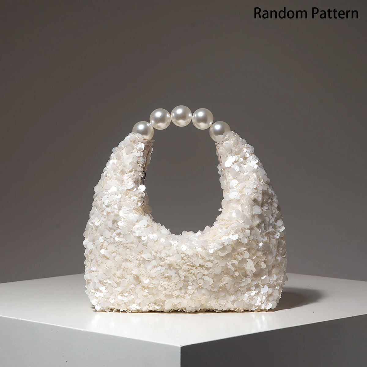 Bolso de Fiesta Elegante para mujer con Lentejuelas y Perlas ·