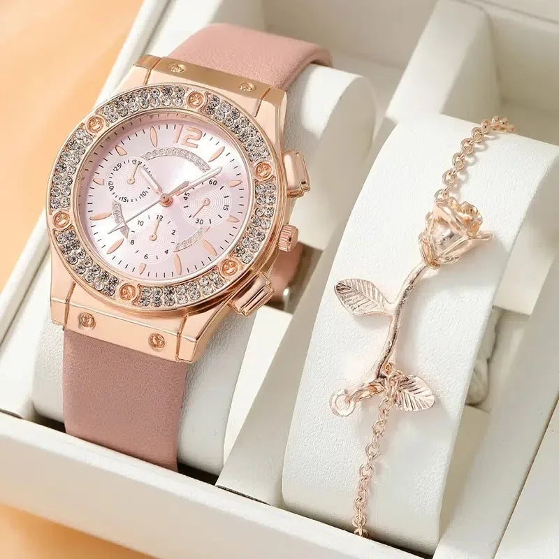 Reloj de Pulsera para Mujer con Diamantes